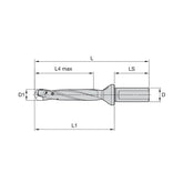 Modular Drills • TOP DRILL Modular X • 5 x D • Side Lock Shank • Inch - Big-tools Industrial Supply Tools for Metal Cutting